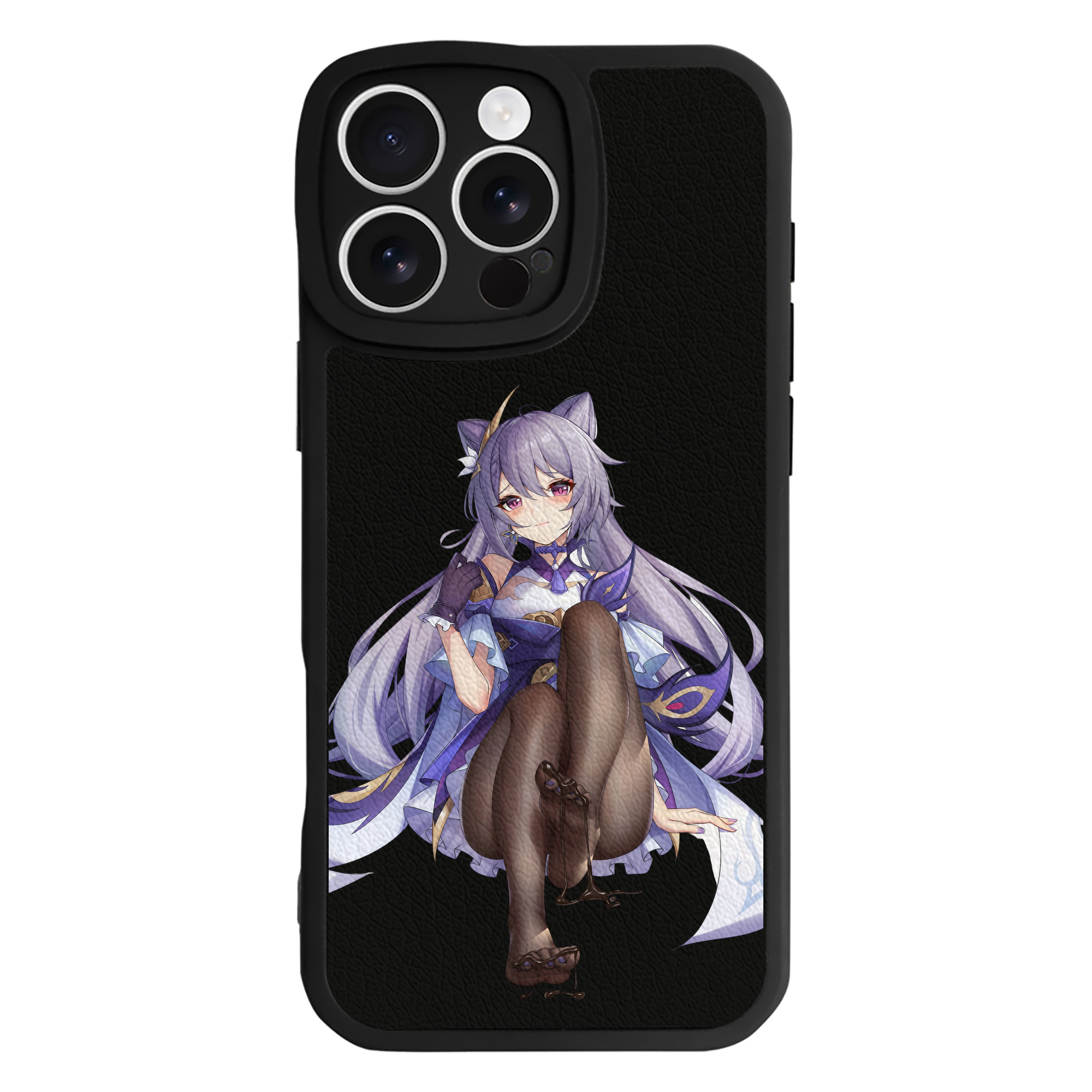 げんし神 刻晴 こくせい genshin Kokusei 【iPhone 16シリーズ対応】シリコンスマホケース（レザー調） 材質：シリコン